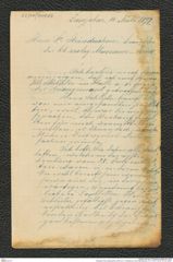 Nachlass Franz Steindachner, Brief von H. Schaedle an Franz Steindachner (14.11.1877), Inv.Nr. 441.02, Seite 1